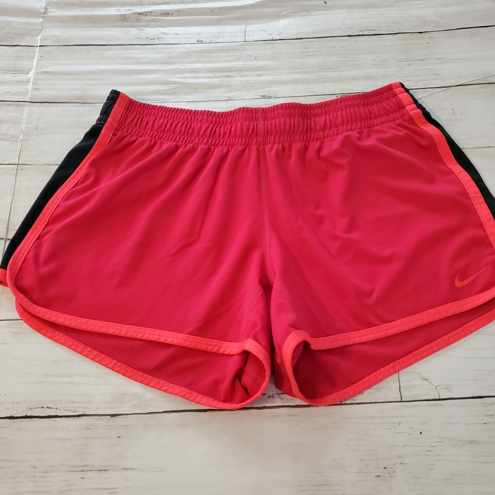 Nike dri-fit running shorts pink black orange size small
